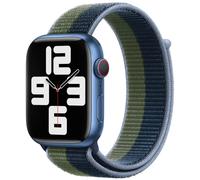 Boucle Sport Loop pour Apple Watch 41 mm - Bleu abysse/ Vert sauvage