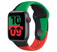 Apple Bracelet Sport Watch Series 1 9 / SE (38/40/41 mm) | Series 10 / 11 (42 mm) Taille M/L Black Unity Multicolore