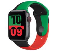 Apple Bracelet Sport Watch Series 1 t/m 11 / SE / Ultra (44/45/46/49 mm) Taille M/L Black Unity Multicolore