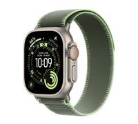 Apple Bracelet Trail Loop Watch Series 1 t/m 11 / SE / Ultra (44/45/46/49 mm) Taille S/M Neon / Green Natural Titanium Vert