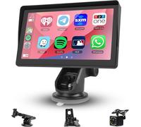 Apple Carplay & Android Car Wireless Player, Monitor 7 Inch Hd Touch Screen Car Radio Receiver,Bluetooth Handsfree,Mirror Link,Backup Camera,Aux/Usb/Sd,Audio
