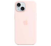 Coque en silicone avec MagSafe pour iPhone 15 Rose pâle