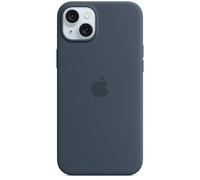 Apple Coque en silicone MagSafe pour iPhone 15 Plus Storm Blue Bleu