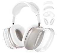 Apple Coque en Silicone pour AirPods Max, Coque en TPU Souple Transparent pour Oreillettes et Bandeau, Accessoires Transparents