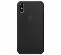 Apple Coque en silicone pour iPhone X Noir Noir