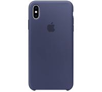 Apple Coque en silicone pour iPhone Xs Max Midnight Blue Bleu