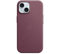 Apple Coque FineWoven MagSafe iPhone 15 Mulberry Rouge