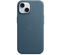Apple Coque FineWoven MagSafe pour iPhone 15 Pacific Blue Bleu