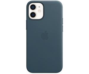 Apple Coque Leather MagSafe pour iPhone 12 Mini Baltic Blue Bleu