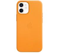Apple Coque Leather MagSafe pour iPhone 12 Mini California Poppy Jaune