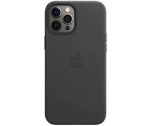 Apple Coque Leather MagSafe pour iPhone 12 Pro Max Black Noir