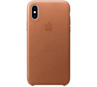 Apple Coque Leather pour iPhone Xs Max Saddle Brown Marron