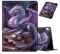 Apple Coque pour iPad Air 11" (M2) 2024, antichoc et réglable, fonction veille/réveil automatique, dragon violet
