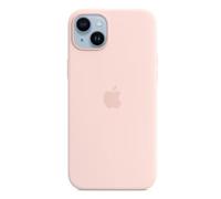 Apple Coque en silicone pour iPhone 14 Plus avec MagSafe Rose craie