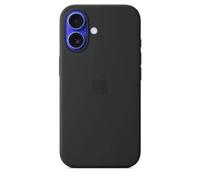 Apple - Couverture arrière pour téléphone portable - compatibilité avec MagSafe - silicone - noir - pour iPhone 16