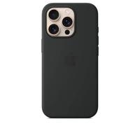 Apple - Couverture arrière pour téléphone portable - compatibilité avec MagSafe - silicone - noir - pour iPhone 16 Pro