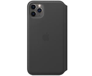 Apple Étui de télephone portefeuille Leather Folio pour iPhone 11 Pro Max Noir Noir