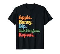 Apple Honey Dip Repeat Rosh Hashanah Yom Kippur Hanukkah T-Shirt
