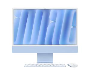 Apple iMac 24 pouces (M4, Retina 4,5K, CPU 8 cœurs / GPU 8 cœurs), 16 Go de RAM, SSD 256 Go - Bleu