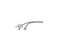 Apple iPad/iPhone/iPod, USB 2.0 [1x USB 2.0 type A mâle - 1x USB 2.0 mâle Micro-B, Dock mâle Lightning, USB-C mâle] 1.00 m gris foncé gainé