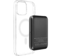 Coque iPhone 11 et Powerbank 5000 mAh Magsafe Swissten Transparent Noir