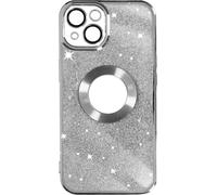 Coque pour iPhone 13 Paillette Amovible Silicone Gel Série Protecam Spark Argent