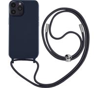 Apple iPhone 14 Pro Max Étui avec chaîne en nylon de 80 cm - Bleu foncé