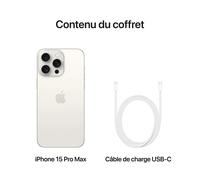 Apple iPhone 15 Pro 6,1" 5G Double SIM 128 Go BLANC Titanium