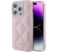 Apple iPhone 15 Pro Max cas Guess licence originale en cuir PU métal logo matelassé couverture