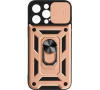 Apple iPhone 15 Pro Max Étui, cache-caméra + bague de retenue - or rose