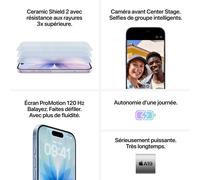 iPhone 17 (5G) 256 Go, Lavande