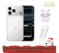 Apple iPhone 17 Pro 256 Go Argent + AirPods Pro 3 + Coque de téléphone méga
