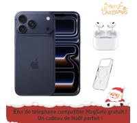 Apple iPhone 17 Pro 256 Go Bleu + AirPods Pro 3 + coque de téléphone méga