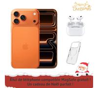 Apple iPhone 17 Pro 256 Go Orange + AirPods Pro 3 + coque de téléphone méga