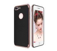 Apple IPhone 6 / 6S Coque Étui Protection Sac Housse Carbone Rose