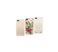 Apple iPhone 7, iPhone 8 - Pack de 3 Coques Gel Souple et solide avec impression fantaisie