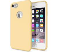 Apple iPhone 7 Liquid Silikon Handy Cover par NALIA, Hard Cover Case mince Fresh Yellow