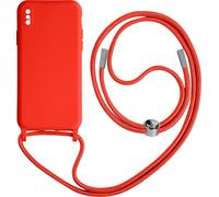 Apple iPhone X / XS Étui avec chaîne en nylon de 80 cm - Rouge