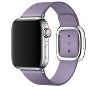Apple Leather Band Modern Buckle Watch Series 1-9 / SE 38/40/41 mm / Series 10 42 mm Taille S Lilas Violet