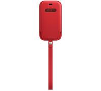 Apple Leather Sleeve MagSafe voor de Apple iPhone 12 Mini - Scarlet Red