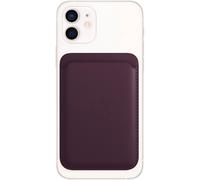 Porte-cartes en cuir avec MagSafe pour iPhone - Cerise
