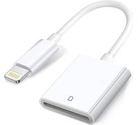 Apple Lecteur de carte mémoire SD Lightning vers carte SD, adaptateur de carte mémoire SD pour iPhone 14/13/12/11/XS/XR/X/8/7/iPad,