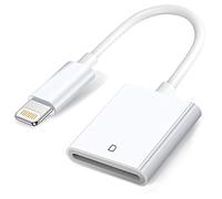 Apple Lecteur de Carte mémoire SD Lightning vers Carte SD, Adaptateur de Carte mémoire SD pour iPhone 14/13/12/11/XS/XR/X/8/7/iPad, Plug and Play