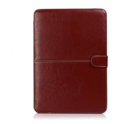 Apple MacBook Air 13.3 Pouce Housse, SATURCASE PU Cuir Folio Magnétique Bouton Fermeture Protecteur Sleeve Coque Housse Étui Pour Apple MacBook Air 13.3 Pouce (Marron)