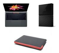 Apple MacBook Pro 13.3'' Retina avec Touch Bar 256 Go SSD 8 Go RAM Intel Core i5 bicœur à 2.9 GHz Gris Sidéral + Disque Dur Externe WD My Passport pour Mac 1 To Noir + Housse C6 Zip Sleeve pour MacBoo
