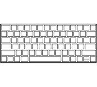 Apple Magic, 60%, Verkabelt & Kabellos, USB + Bluetooth, Aluminium, Weiß