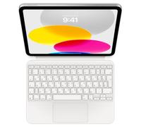 Apple Magic Keyboard Folio: Clavier iPad et étui pour iPad (10ème génération), design amovible en deux parties qui se fixe magnétiquement, pavé tactile intégré, russe - blanc