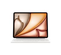 Apple Magic Keyboard MDFW4LB/A QWERTY US pour iPad Air 13" (M2/M3), Touchpad, Blanc, Commutateur Ciseaux, Port USB-C, Dimensions Emballage 248x304x27mm