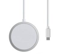 Apple Chargeur MagSafe - 2024 Nouveau 15W USB-C【Apple MFi Certifié】 Chargeur Induction iPhone, iPhone Rapide Chargeur Magnétique Sans Fil avec iPhone 15/15 Pro/15 Pro Max/14/13/12/11/X/XS/XR,Blanc（1M）