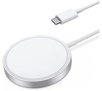 Apple Magsafe,Iphone Rapide Chargeur Magnétique 15w,Certifié Mfi Sans Fil Compatible Avec Iphone 14/14 Plus/14 Pro/14 Pro Max/13 Series,12 Series,Airpods Pro 2 -Silver
